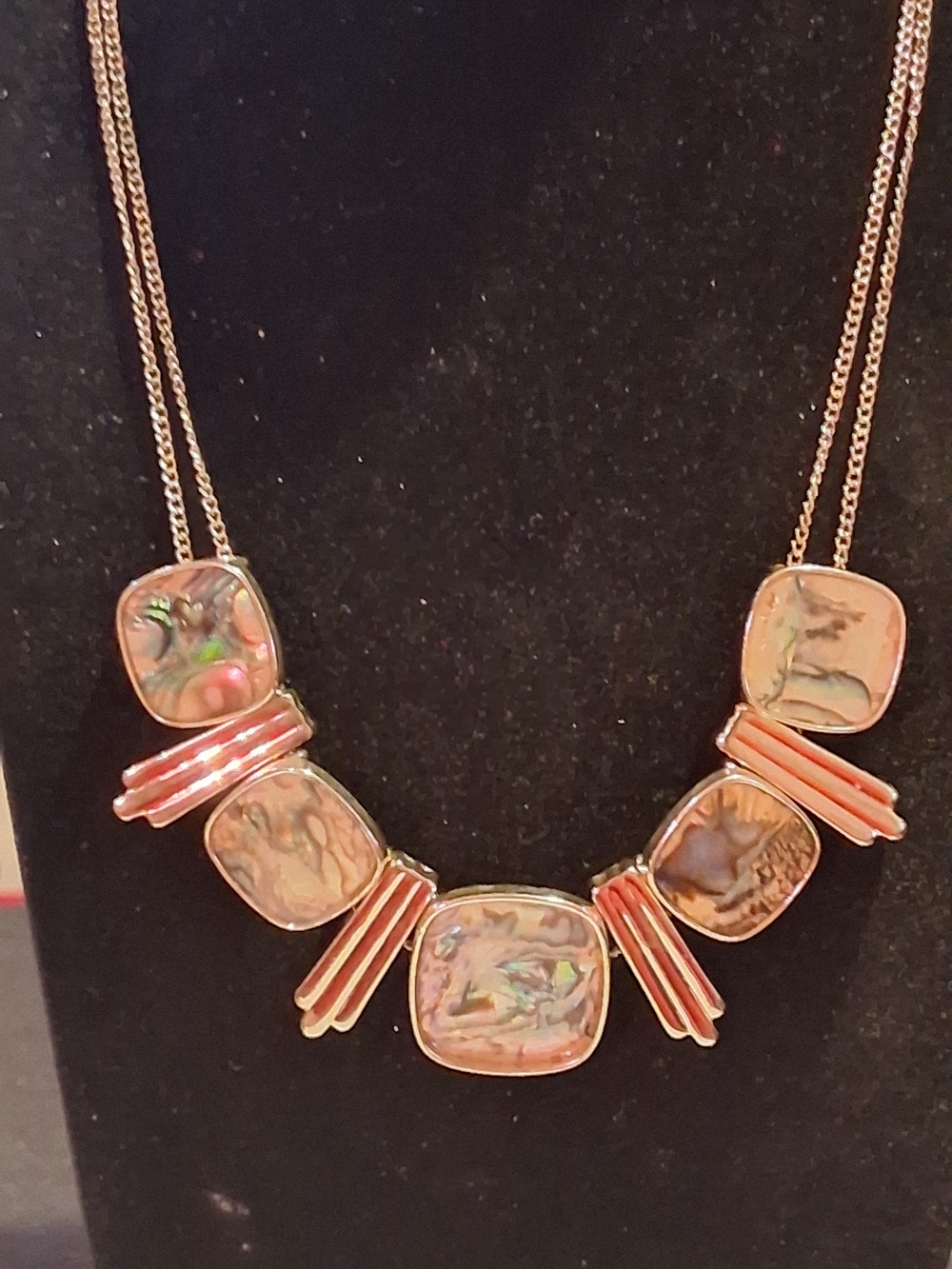 Statement Abalone and Gold-Tone Necklace - Women Jewelry